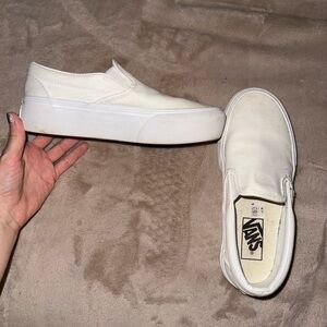 Vans Slip-On Sneakers platform size 5.5 w ONLY WORN ONCE